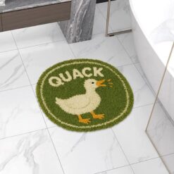 Cute Duck Bath Mat – Soft, Absorbent, Non-Slip Bathroom Rug with Fun Animal Design – 24"x24"