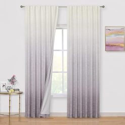 Full Blackout Curtains – 2 Panels Purple Ombre 50" × 84"